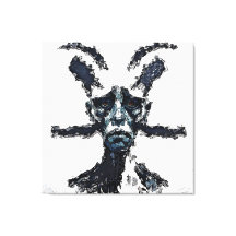 Ein einfarbiges abstraktes Portrait