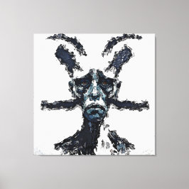 Ein einfarbiges abstraktes Portrait Leinwanddruck