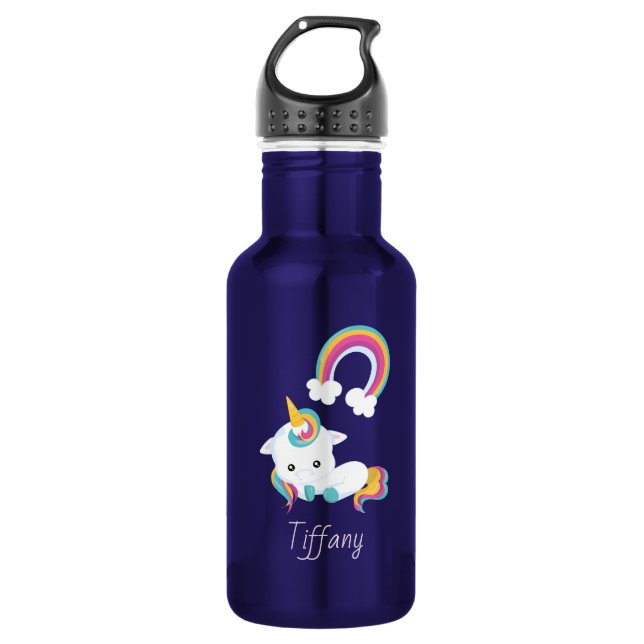 Ein Einhorn unter dem Regenbogen Trinkflasche (Vorderseite)