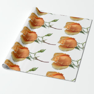 Ein einzelner Rosenschnitt Geschenkpapier