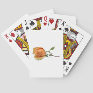 Ein einzelner Rosenschnitt Spielkarten