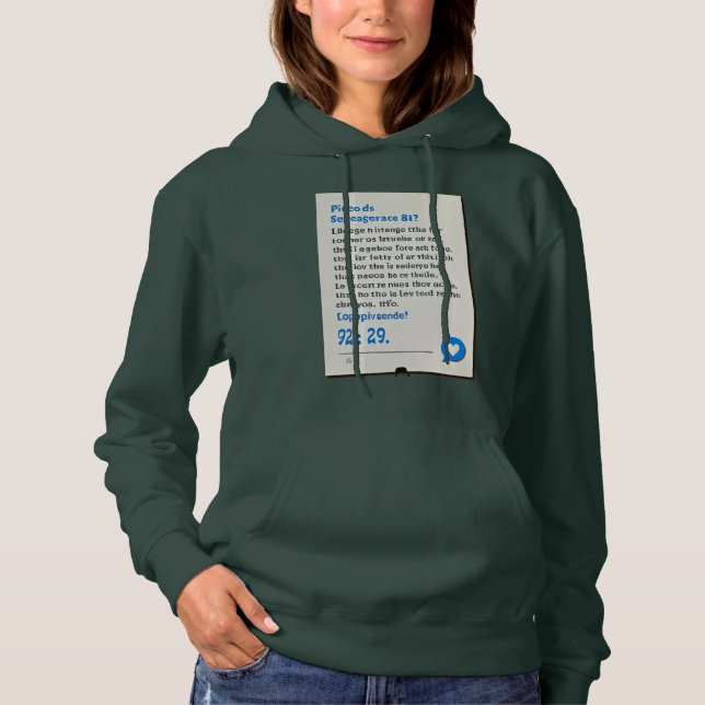 Ein einzigartiger Brief Hoodie (Vorderseite)