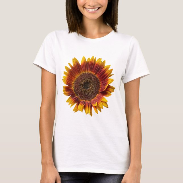Ein einzigartiger Garten Sonnenblumen in Orange T-Shirt (Vorderseite)