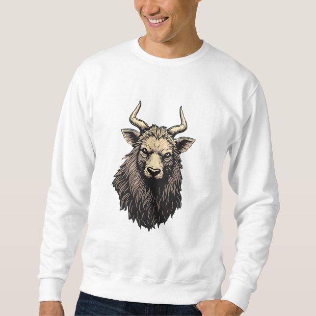 ein einzigartiger Pullover mit Schafbildern (Vorderseite)