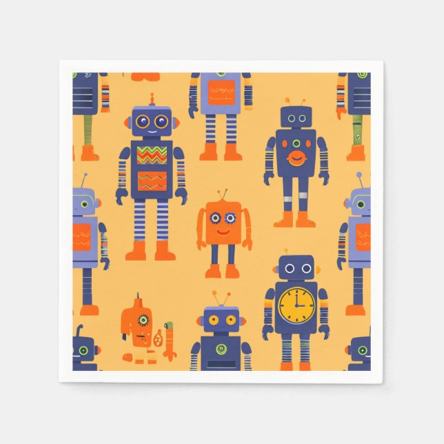 ein einzigartiger und lustiger Roboter. Serviette (Vorderseite)