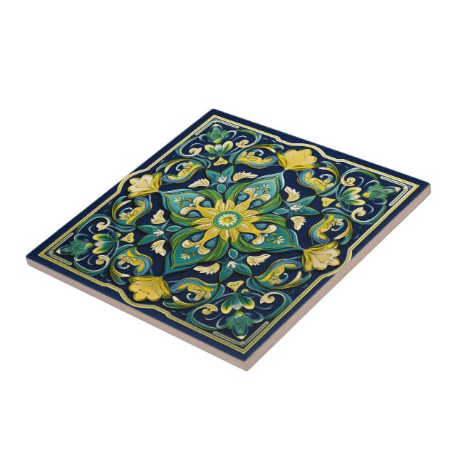 💛 💚 💙 ein einzigartiges Azulejo Masterpiece Fliese (Seite)