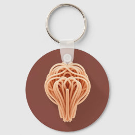 Ein einzigartiges Muster von Spaghetti Noodles Schlüsselanhänger
