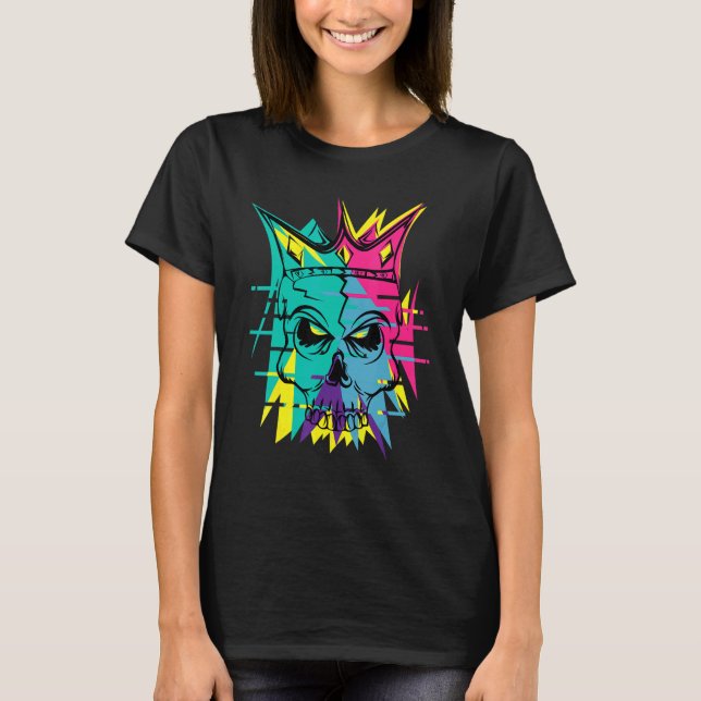 Ein einzigartiges Vampellöckchen mit farbenfroher  T-Shirt (Vorderseite)