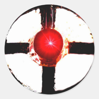 Ein Eisenbahnwaggonsignal Runder Aufkleber