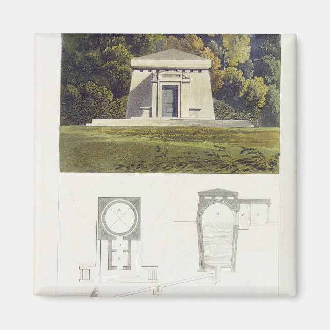 Ein Eishaus, aus Ackermanns "Sammlung der Künste" Magnet (Vorne)