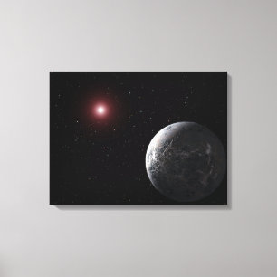 Ein eisigen/felsigen Planeten, der einen dicken St Leinwanddruck