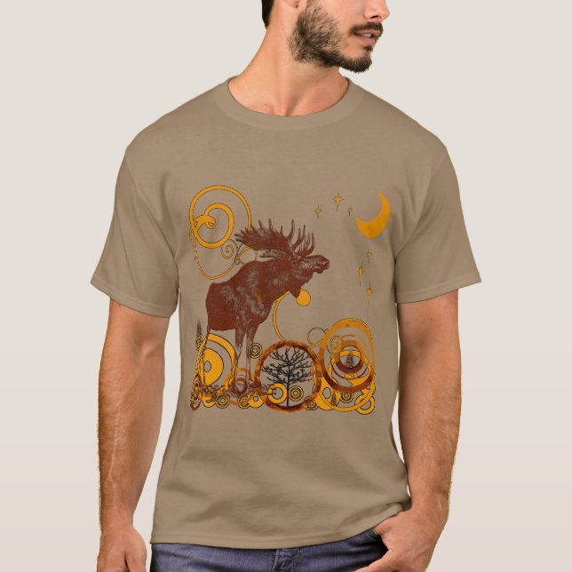 Ein Elch in meinem Taschen T-Shirt (Vorderseite)