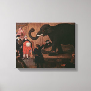 Ein Elefant gezeigt in Venedig (Öl auf Leinwand) Leinwanddruck
