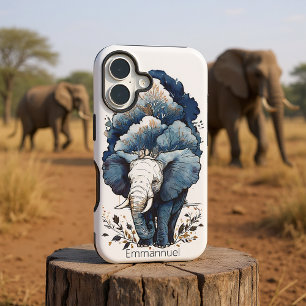 Ein Elefant läuft unter den Bäumen iPhone 16 Hülle