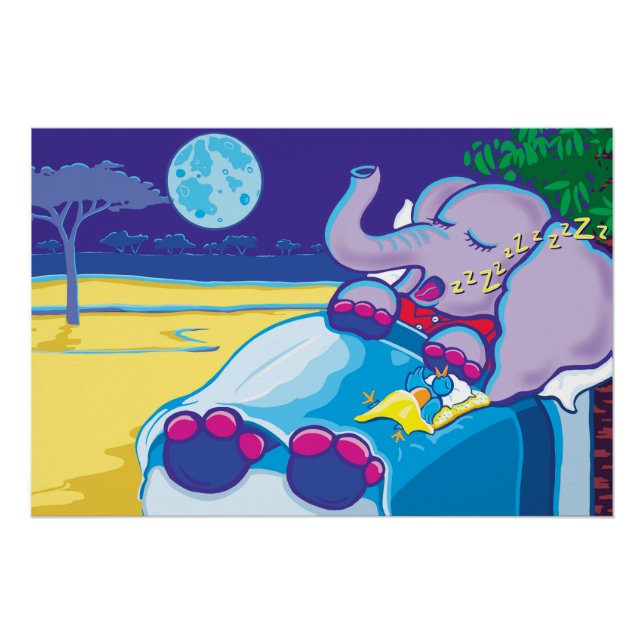 Ein Elefant schnarcht süß und Sound Poster (Vorderseite)