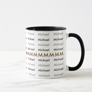 ein elegantes Namensmuster schaffen Tasse