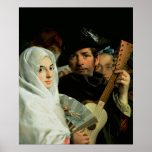 Ein elegantes Paar aus Madrid, c.1770 Poster