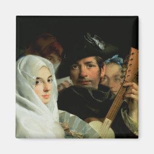 Ein elegantes Paar von Madrid, c.1770 Magnet