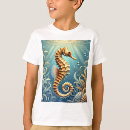 Ein elegantes Seepferd, das unter Wasser schwimmt T-Shirt