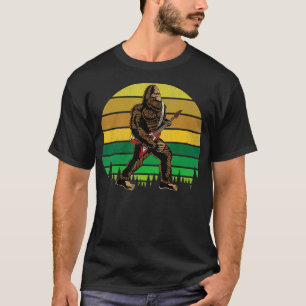 Ein elektrischer Gitarrenrock zu Fuß spielen T-Shirt