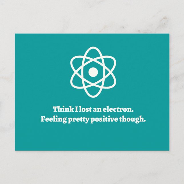 Ein Elektron verloren Postkarte (Vorderseite)