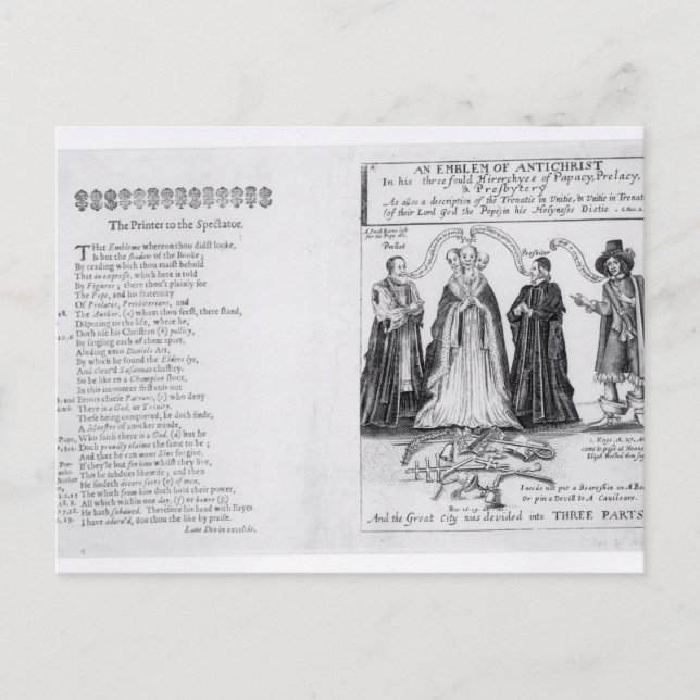 Ein Emblem des Antichrist Postkarte (Vorderseite)