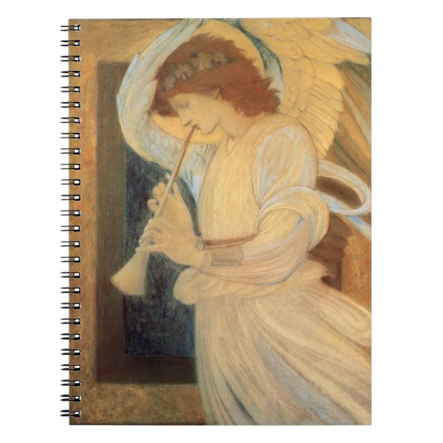 Ein Engel, der Flageolet von Burne Jones spielt Notizblock (Vorderseite)