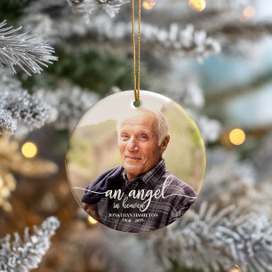Ein Engel im Himmel Personalisiertes Foto-Memorial Keramik Ornament
