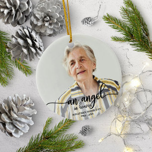 Ein Engel im Himmel Personalisiertes Foto-Memorial Keramik Ornament