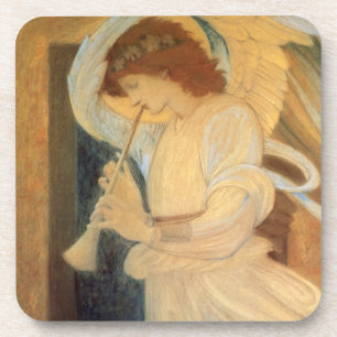 Ein Engel spielt ein Flageolett von Burne Jones Getränkeuntersetzer