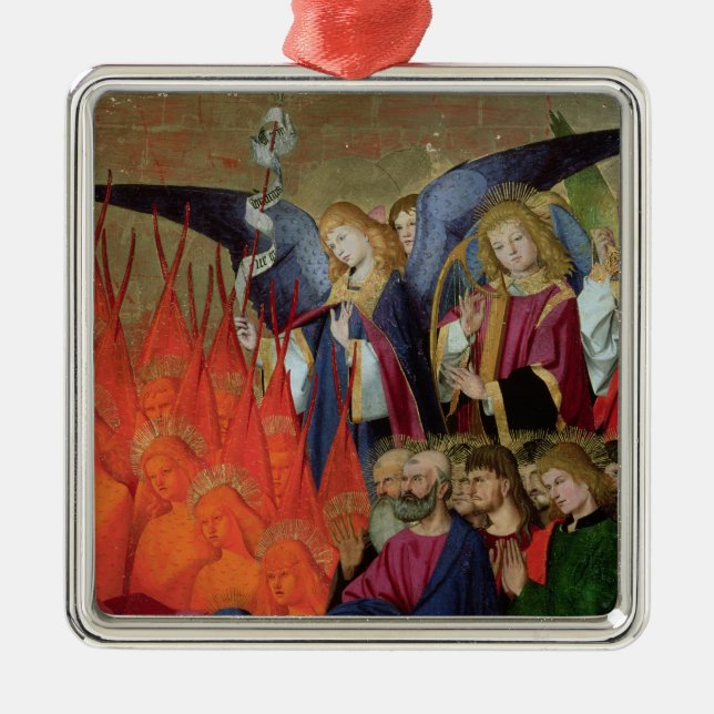 Ein Engel, von der 'Krönung des Virgin Silbernes Ornament (Vorne)