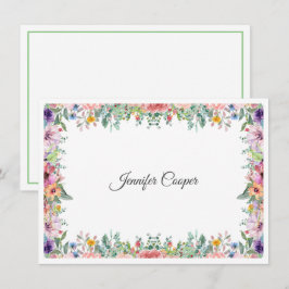 Ein englischer Garten Bouquet Individuelle Name Mitteilungskarte