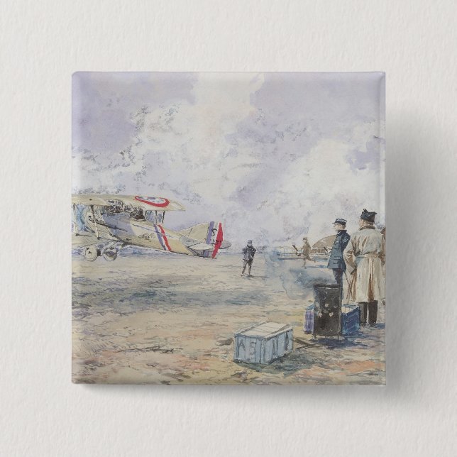 Ein entfernendes Flugzeug, 1913 Button (Vorderseite)
