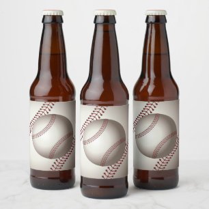 Ein Entwurf eines Soft Ball oder einer Base Bierflaschenetikett