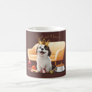 Ein entzückender und charmantes 'Verwöhntes Hündch Kaffeetasse