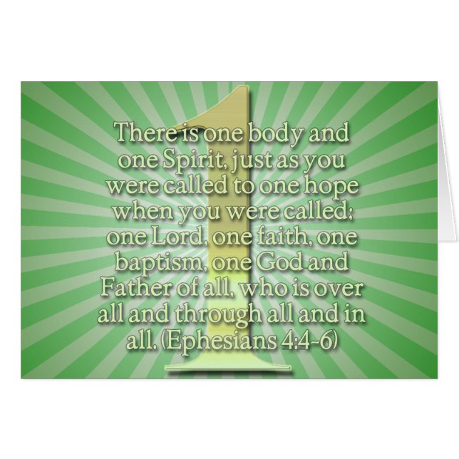 EIN Ephesians 4:4 - 6 BIBEL-SCHRIFT (Vorderseite (Horizontal))