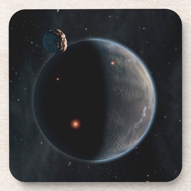 Ein erdähnlicher Planet, reich an Kohlenstoff und  Getränkeuntersetzer (Vorderseite)