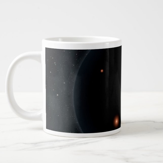 Ein erdähnlicher Planet, reich an Kohlenstoff und  Jumbo-Tasse (Links)