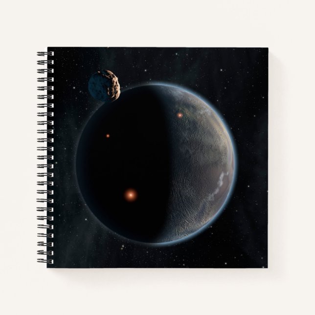 Ein erdähnlicher Planet, reich an Kohlenstoff und  Notizbuch (Vorderseite)