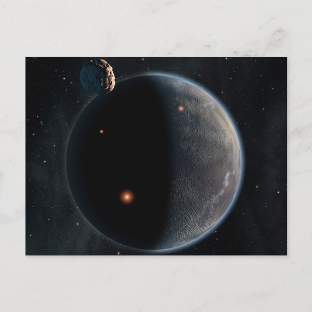 Ein erdähnlicher Planet, reich an Kohlenstoff und  Postkarte (Vorderseite)