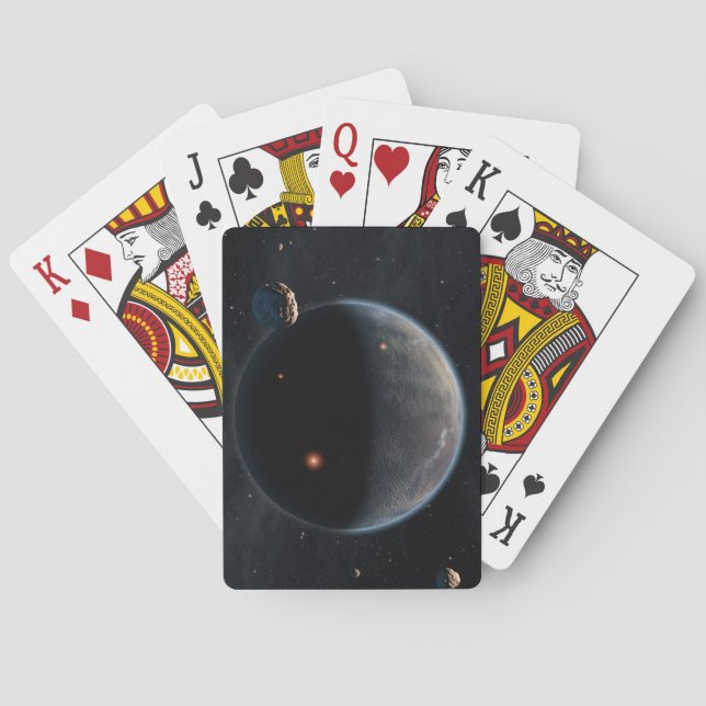 Ein erdähnlicher Planet, reich an Kohlenstoff und  Spielkarten (Rückseite)