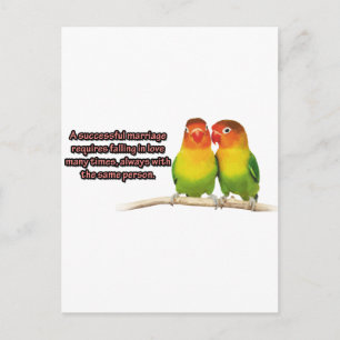 Ein erfolgreiches Heiratsangebot Postkarte