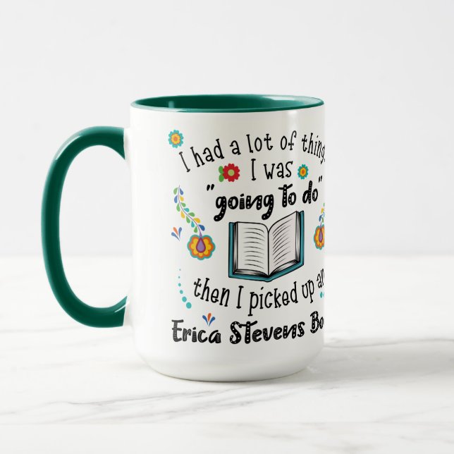 Ein Erica-Stevens-Buch Tasse (Links)