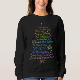 Ein Erretter ist Geboren Luke 2-11 Weihnachtsbaum  Sweatshirt