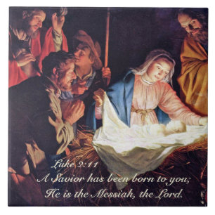 Ein Erretter wurde Geboren Luke 2, Weihnachtskripp Fliese