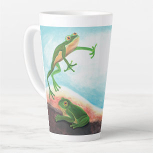 Ein erstaunlicher Lebenszyklus eines Frosches Milchtasse