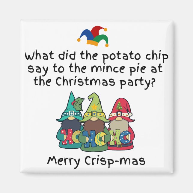 Ein erstaunlicher Weihnachts-Mince-Pie-Joke Magnet (Vorne)