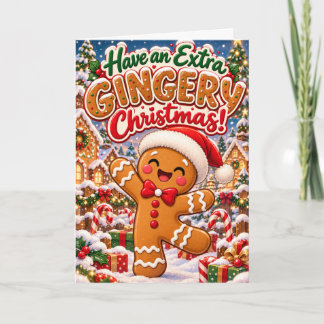 Ein extra ingweriger Weihnachten – Lustiger Ingwer Karte
