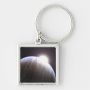 Ein extrasolarer Planet mit seinem Mutterstar Schlüsselanhänger