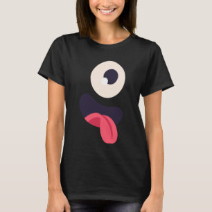 Ein Eye Men's Women's Niedlich Monster Face Hallow T-Shirt